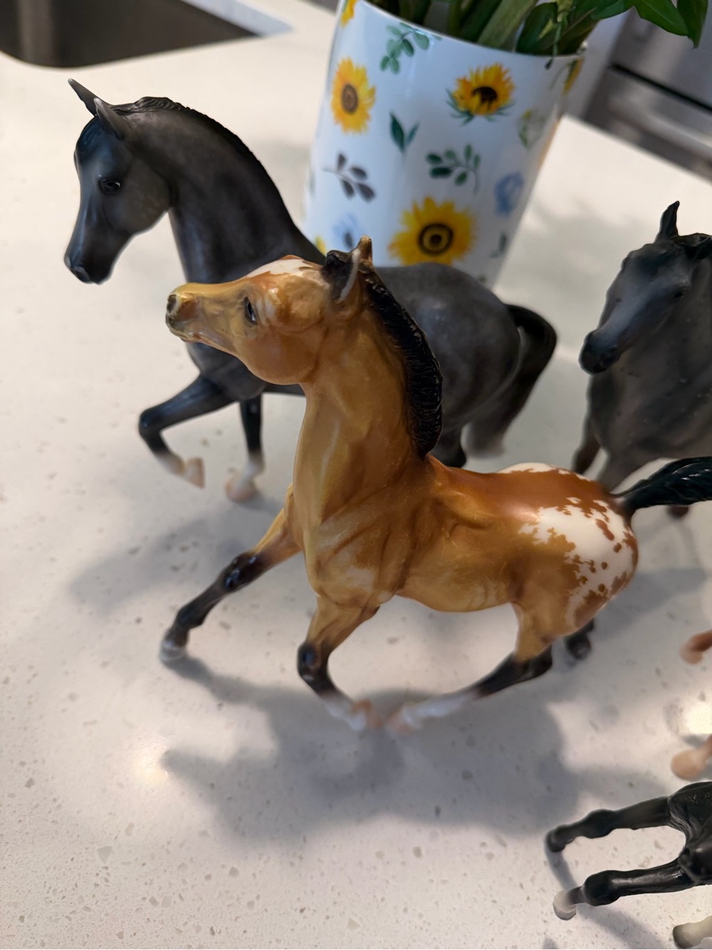 Breyer Horse Figurine Set - Black, Brown, Cream, Gray - Picture 2 of 4